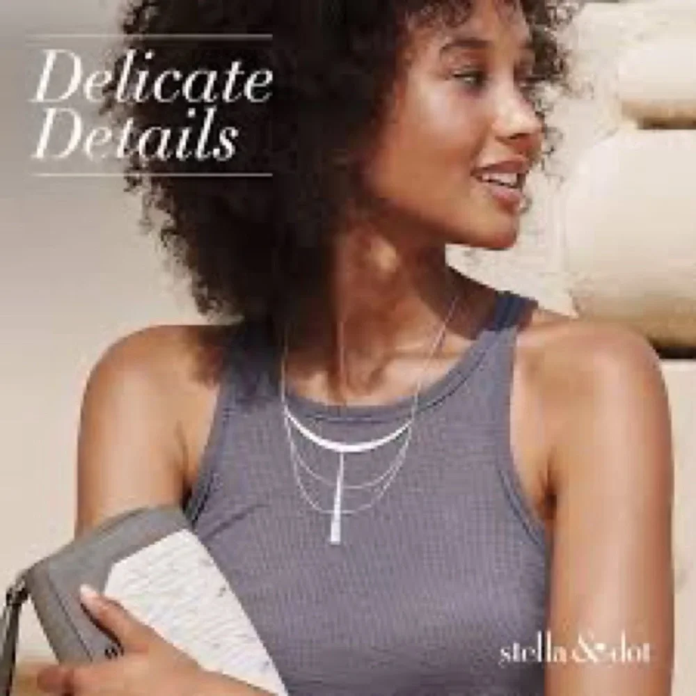 Stella & Dot silver swag necklace - Picture 2 of 5